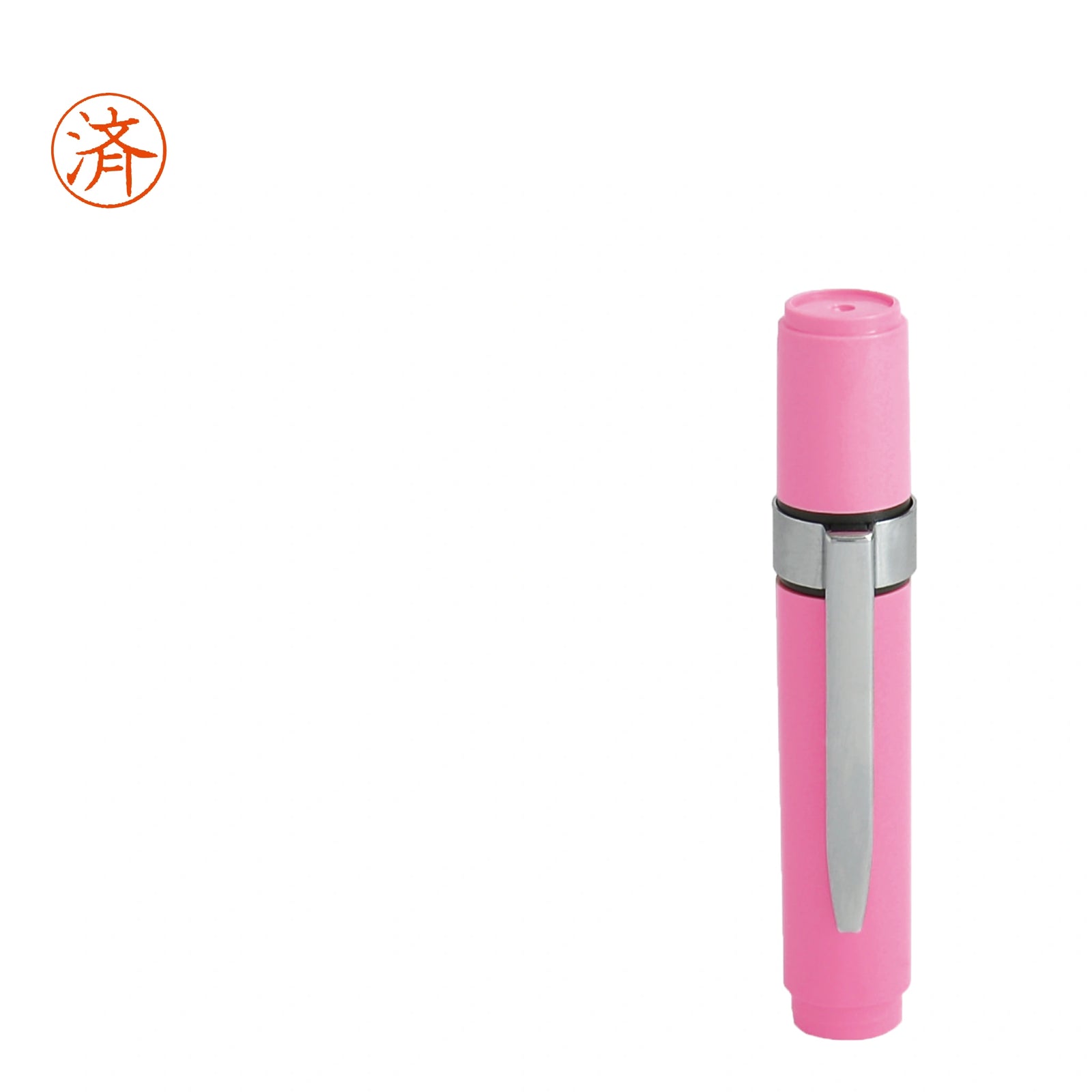 ネーム印 クイック6クリップ付(ピンク) [既製品] QST-P160