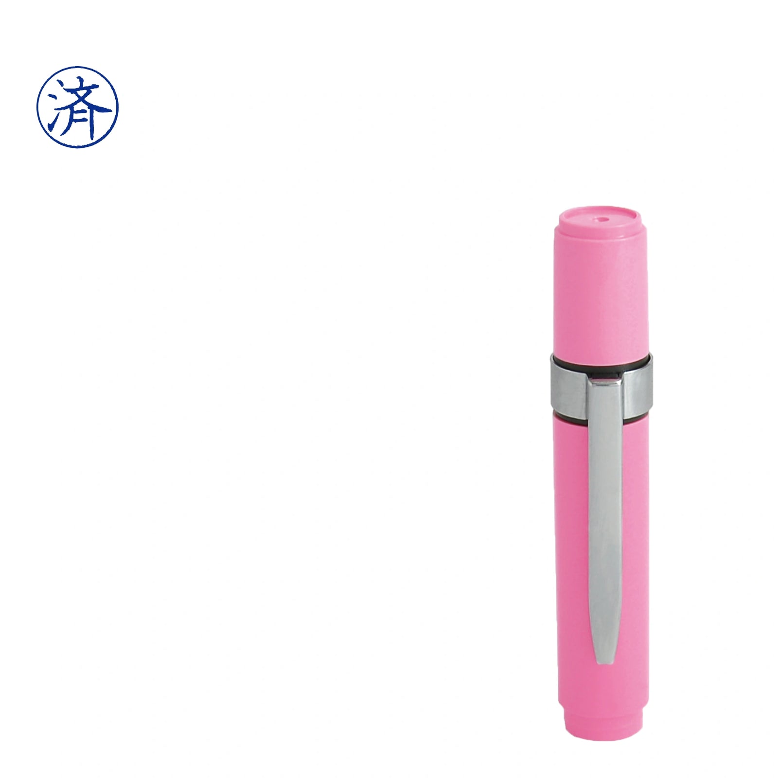 ネーム印 クイック6クリップ付(ピンク) [既製品] QST-P160