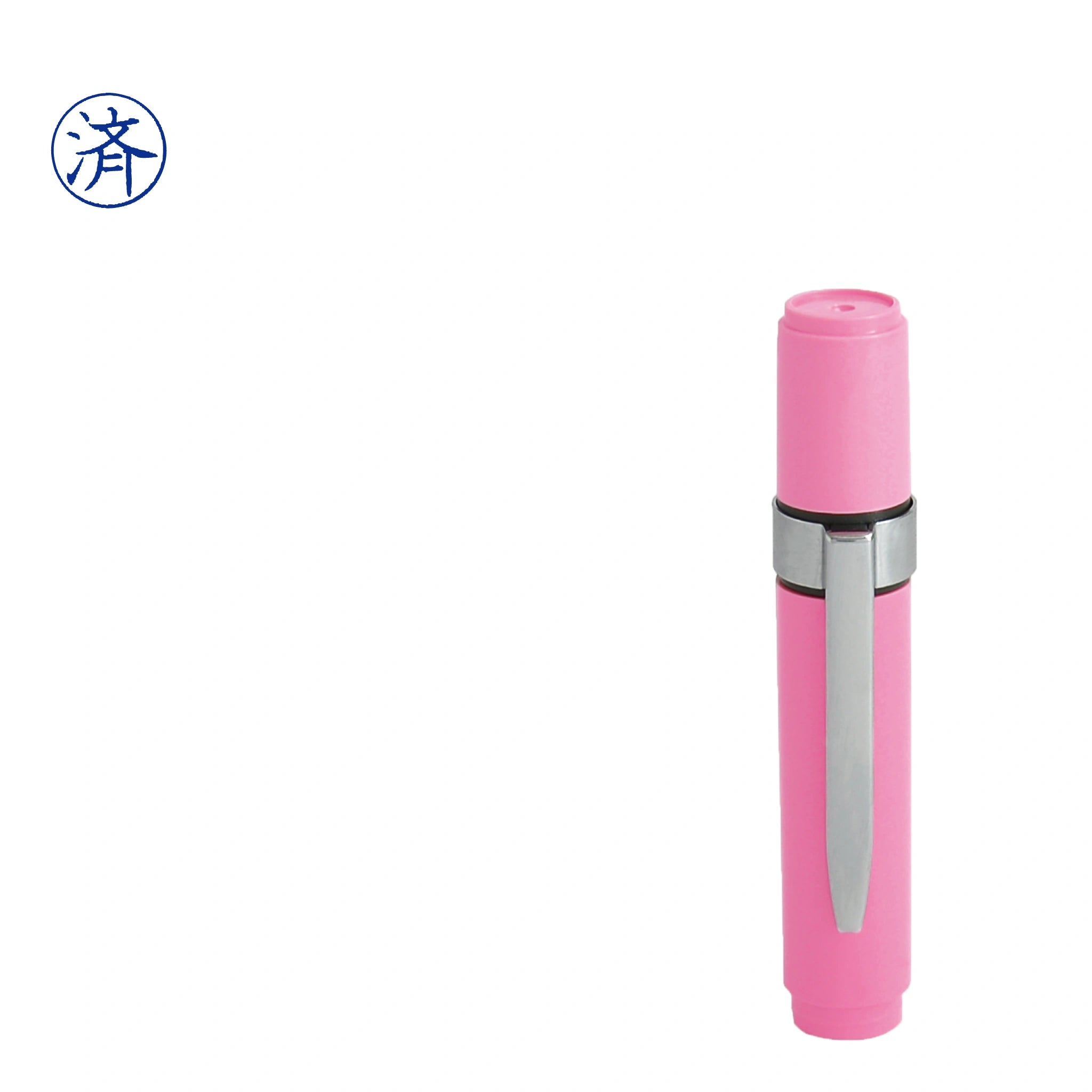 ネーム印 クイック6クリップ付(ピンク) [既製品] QST-P160