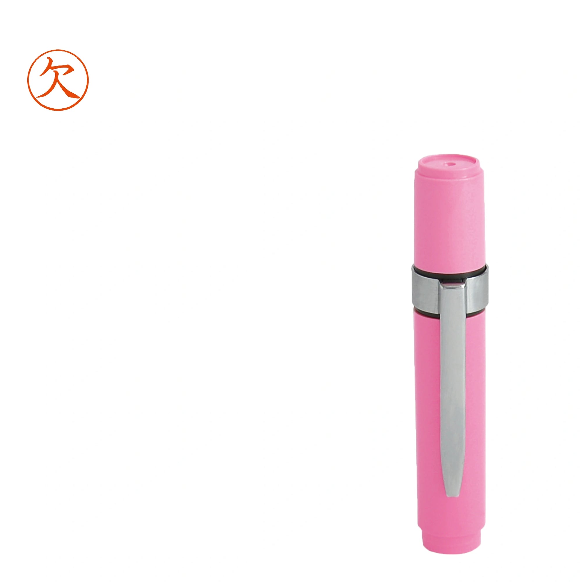 ネーム印 クイック6クリップ付(ピンク) [既製品] QST-P160