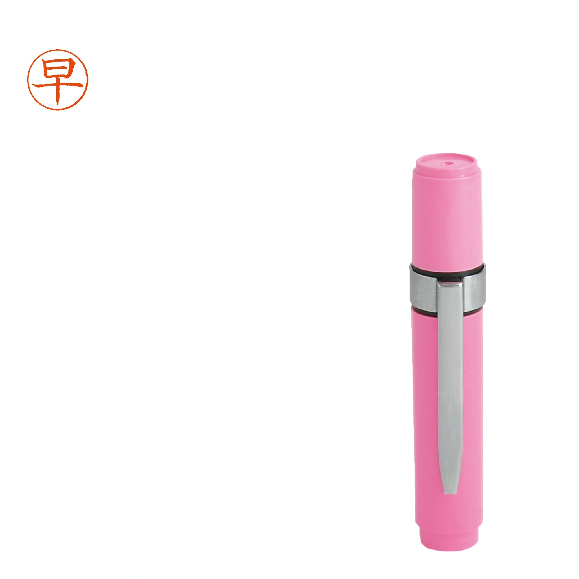ネーム印 クイック6クリップ付(ピンク) [既製品] QST-P160