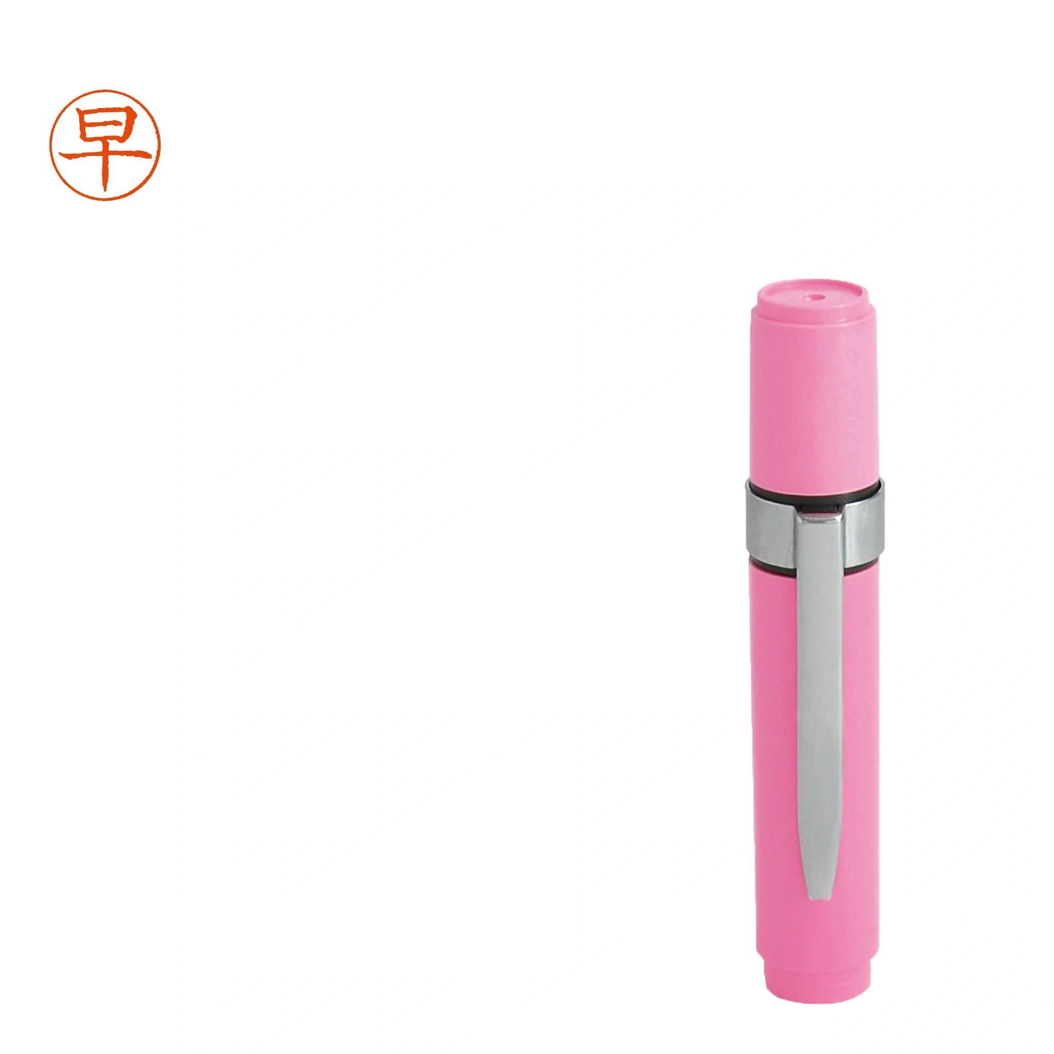 ネーム印 クイック6クリップ付(ピンク) [既製品] QST-P160