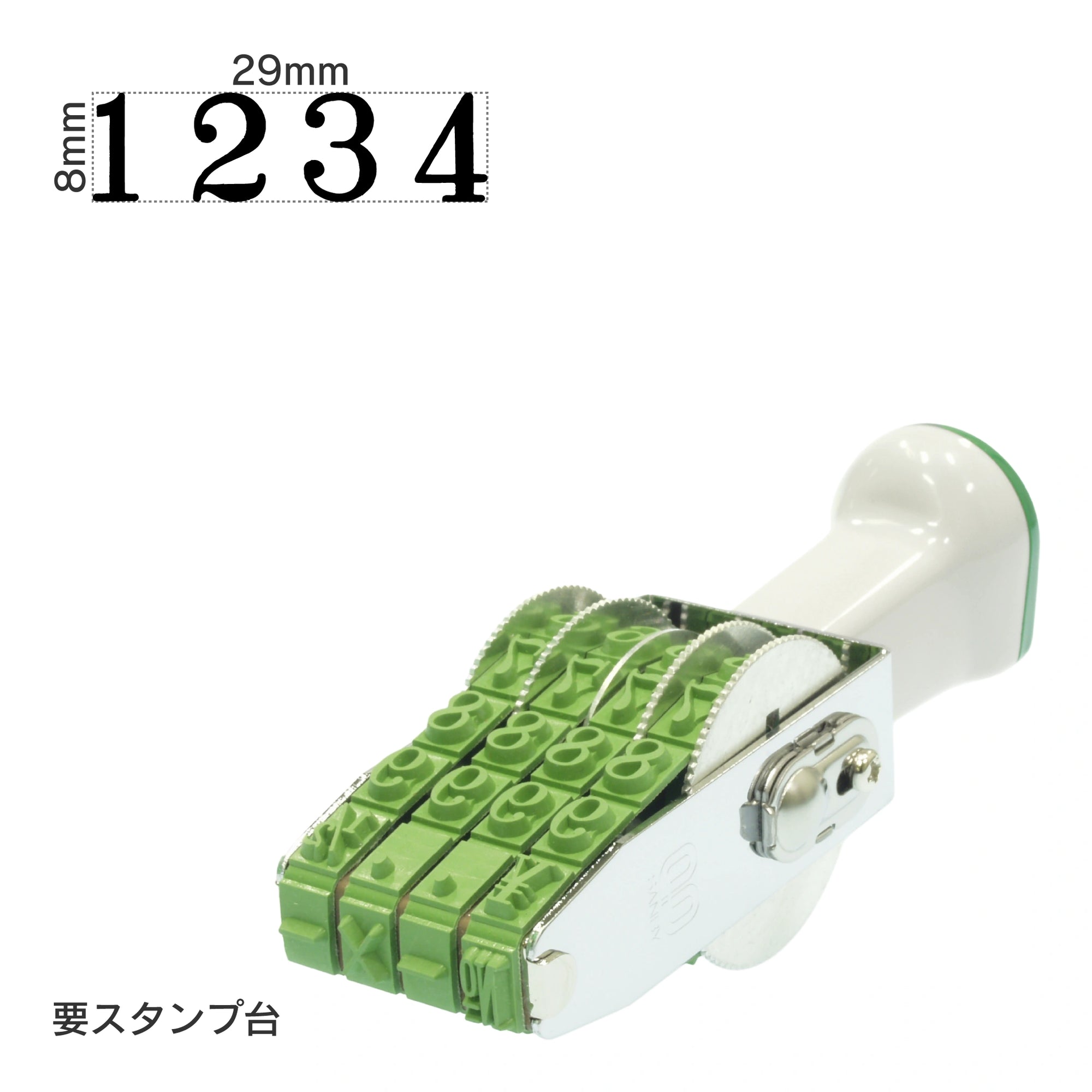 テクノタッチ回転印 欧文4連(1号) 明朝体 TK-014