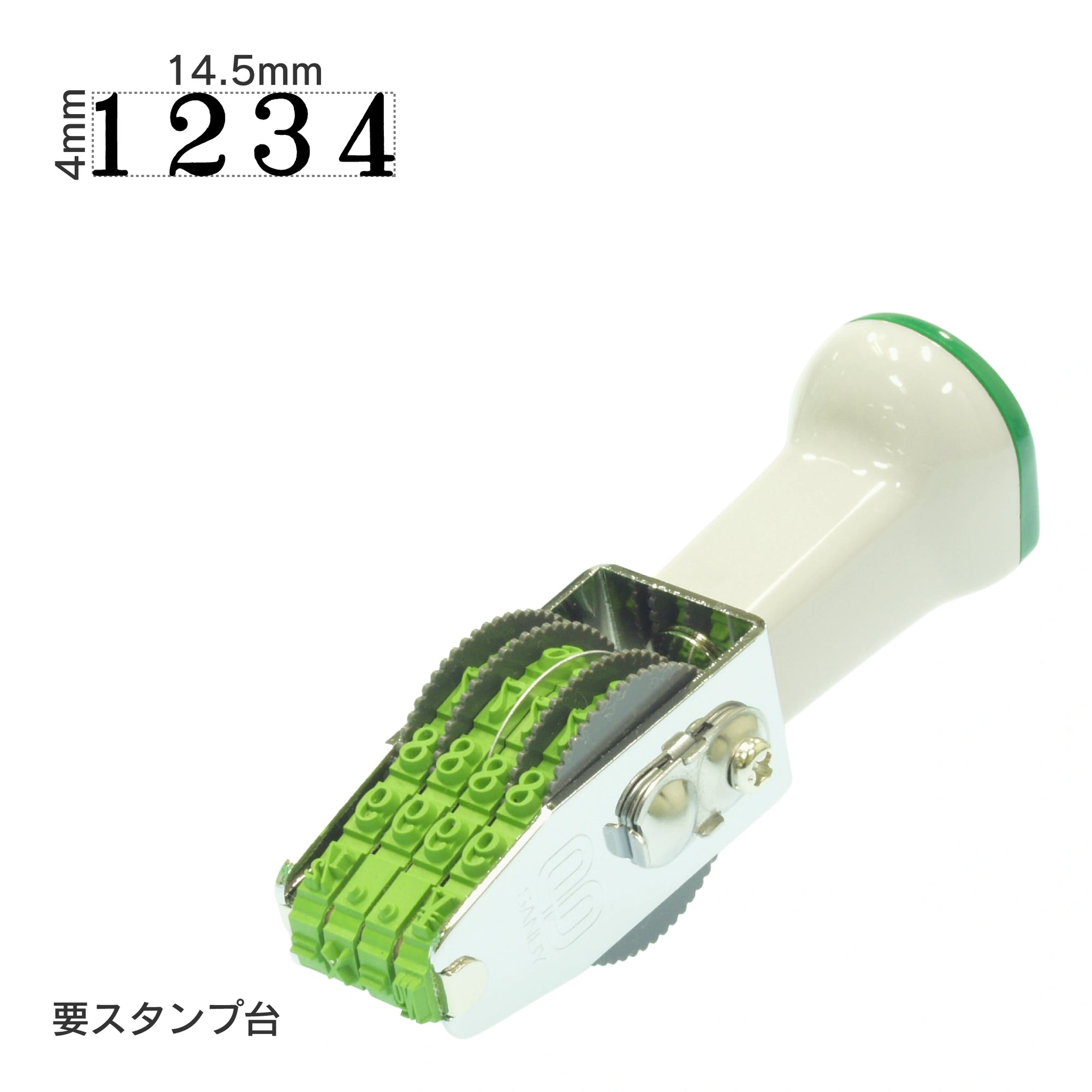テクノタッチ回転印 欧文4連(4号) 明朝体 TK-044