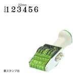 テクノタッチ回転印 欧文6連(4号) 明朝体 TK-046