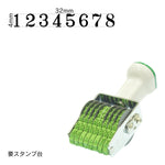 テクノタッチ回転印 欧文8連(4号) 明朝体 TK-048