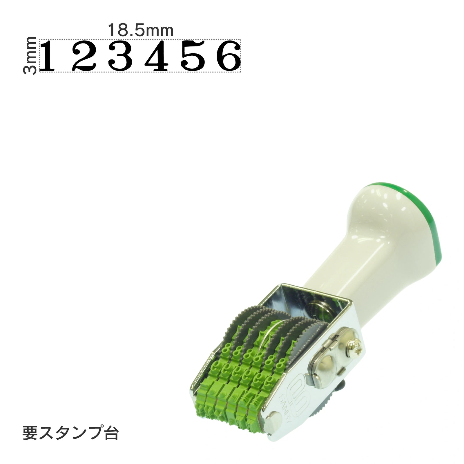 テクノタッチ回転印 欧文6連(5号) 明朝体 TK-056
