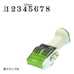 テクノタッチ回転印 欧文8連(5号) 明朝体 TK-058