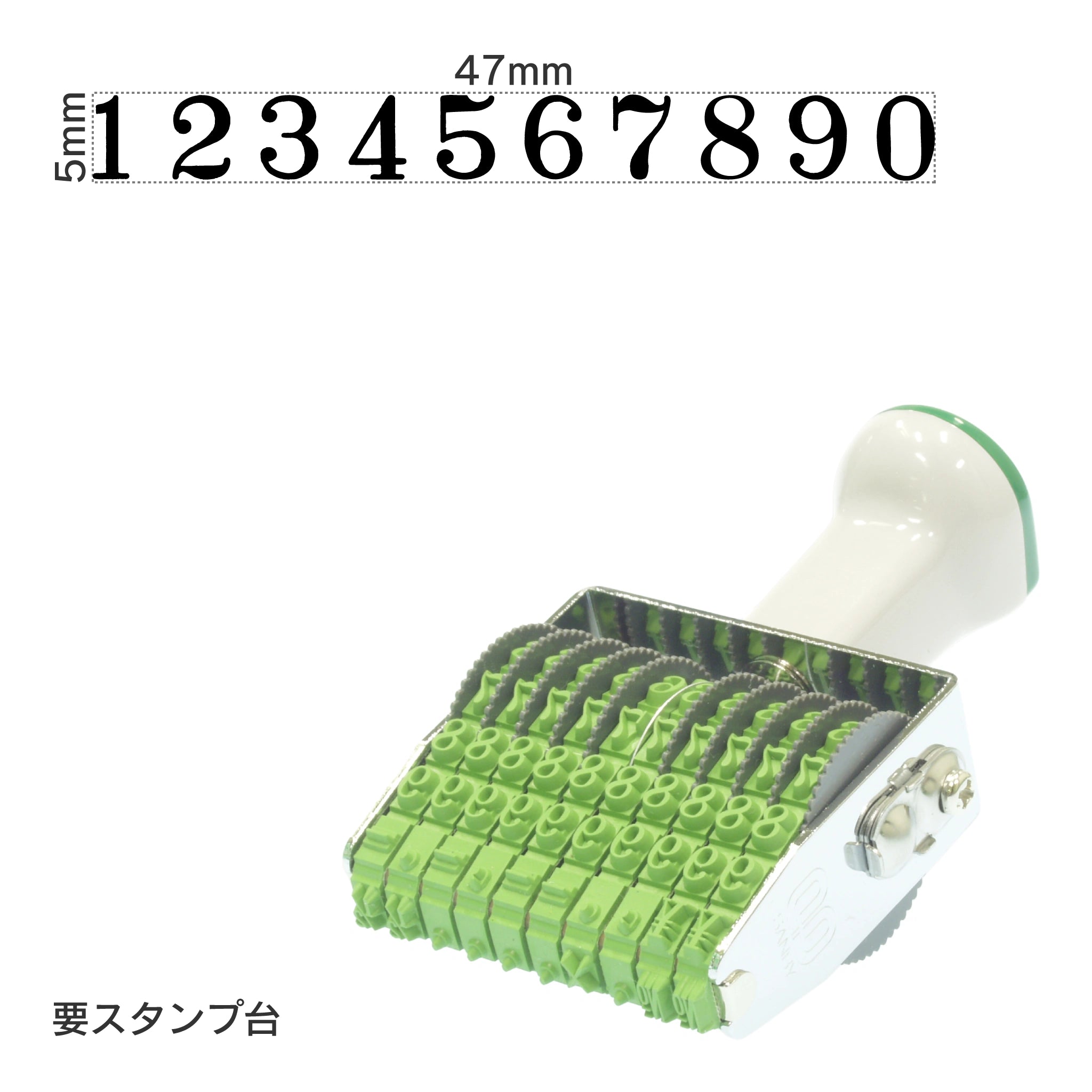 テクノタッチ回転印 欧文10連(3号) 明朝体 TK-310