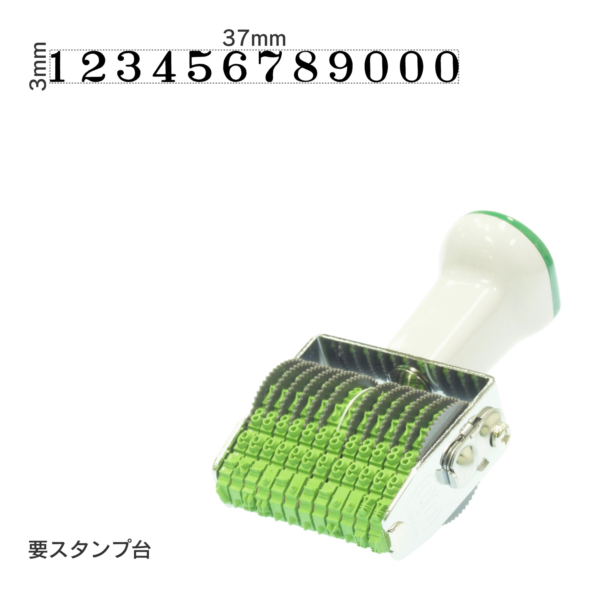 テクノタッチ回転印 欧文12連(5号) 明朝体 TK-512