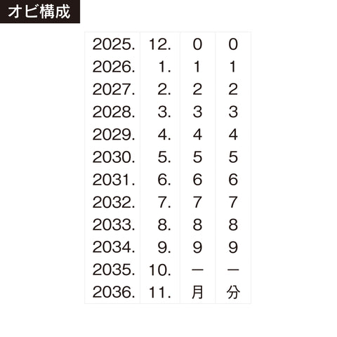 テクノタッチ回転印 本西暦日付(3号) ゴシック体 商品イメージ2