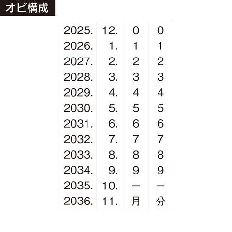 テクノタッチ回転印 本西暦日付(5号) ゴシック体 商品イメージ2