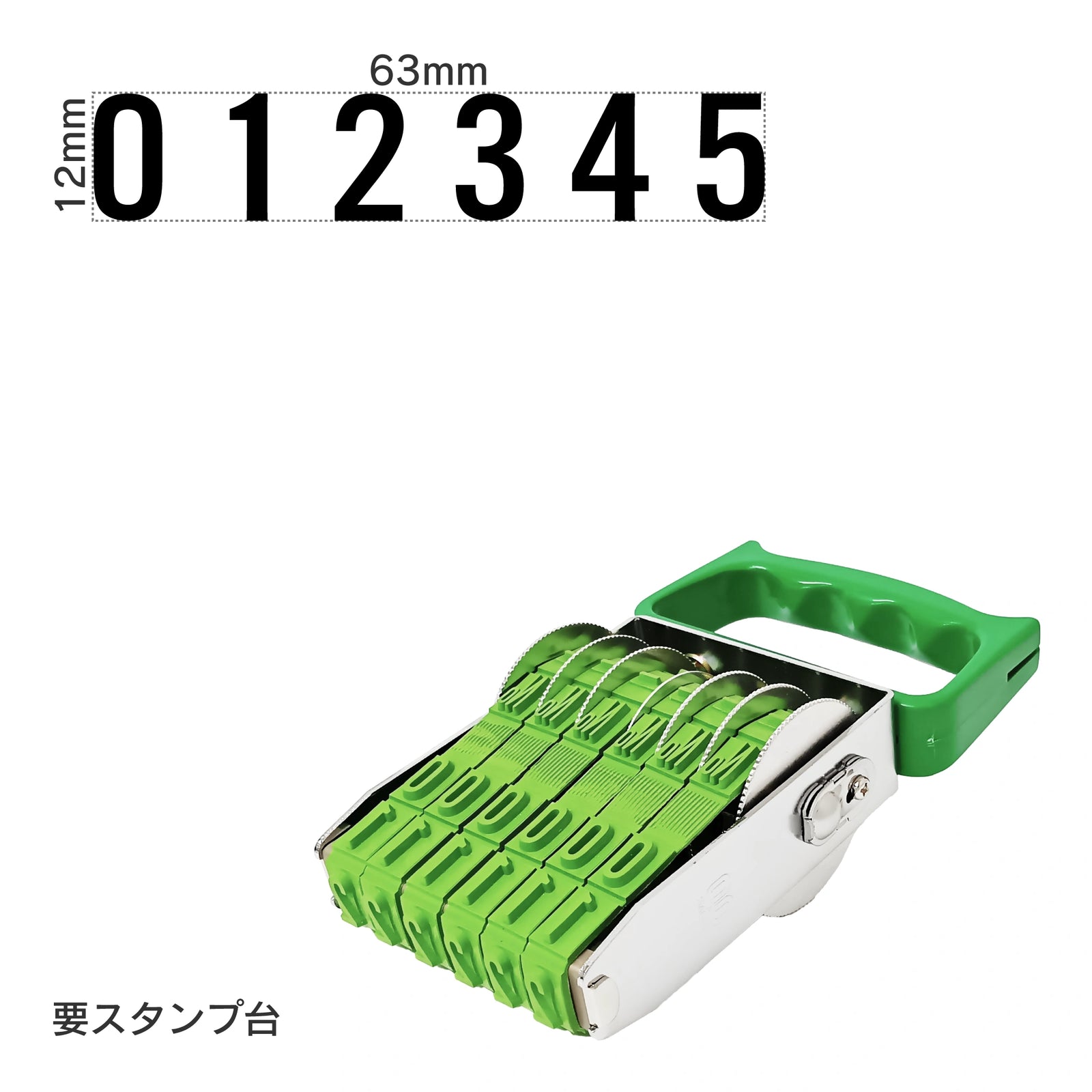 テクノタッチ回転印 欧文6連(初号) ゴシック体 TK-G06