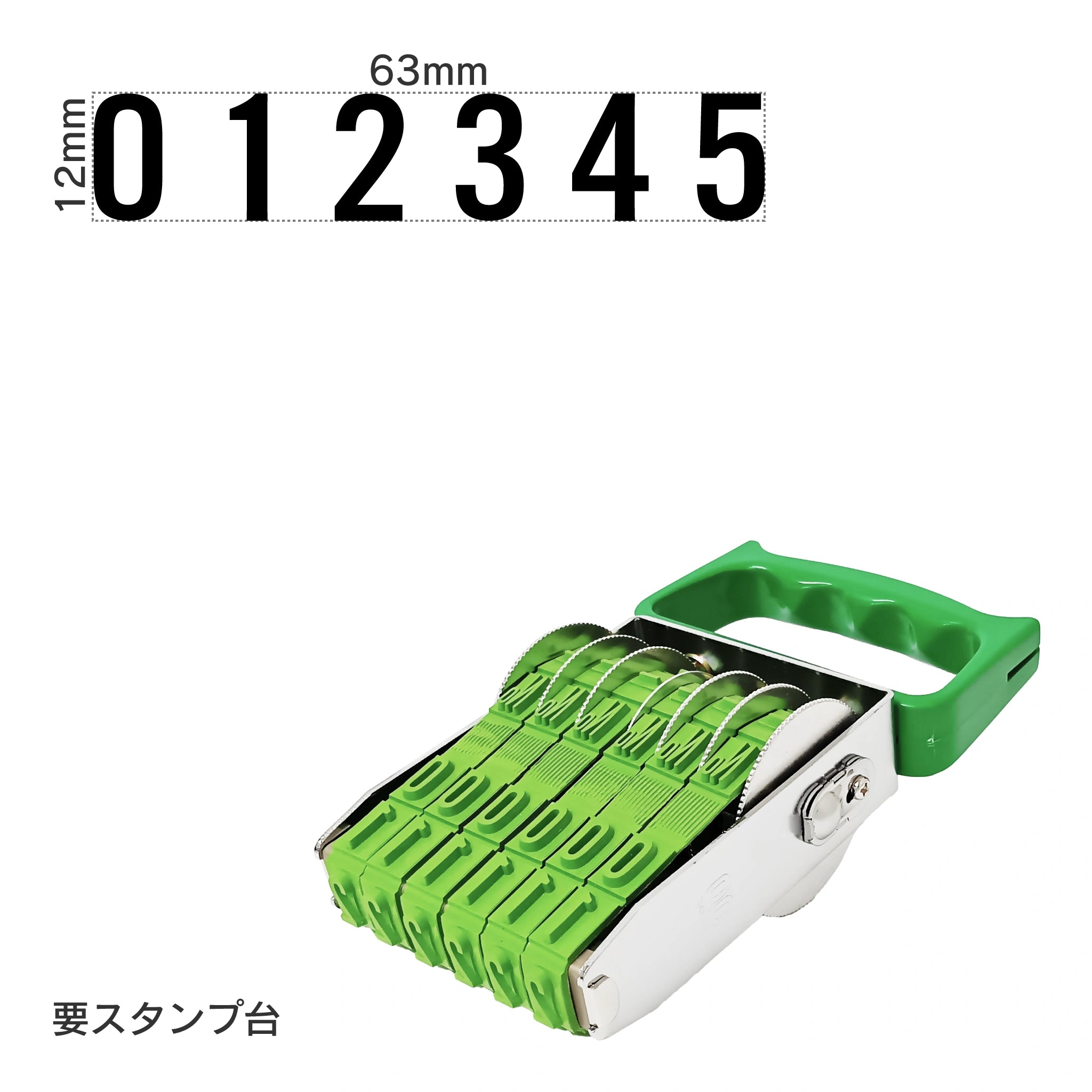 テクノタッチ回転印 欧文6連(初号) ゴシック体 TK-G06