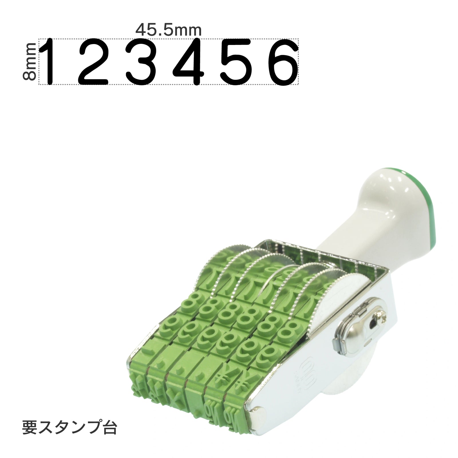 テクノタッチ回転印 欧文6連(1号) ゴシック体 TK-G16