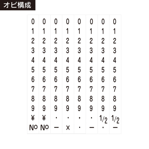 テクノタッチ回転印 欧文8連(1号) ゴシック体 商品イメージ2