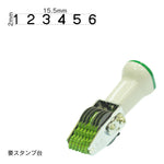 テクノタッチ回転印 欧文6連(6号) ゴシック体 TK-G66