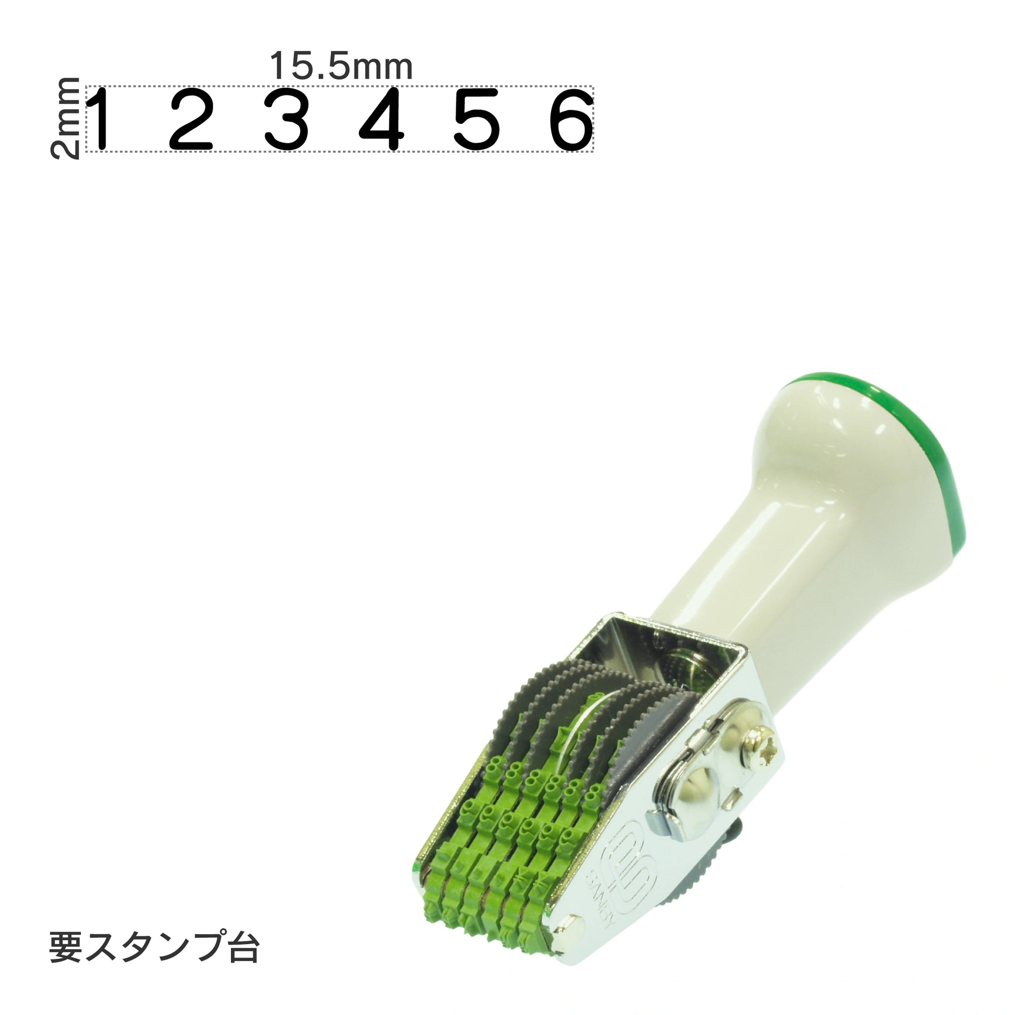 テクノタッチ回転印 欧文6連(6号) ゴシック体 TK-G66