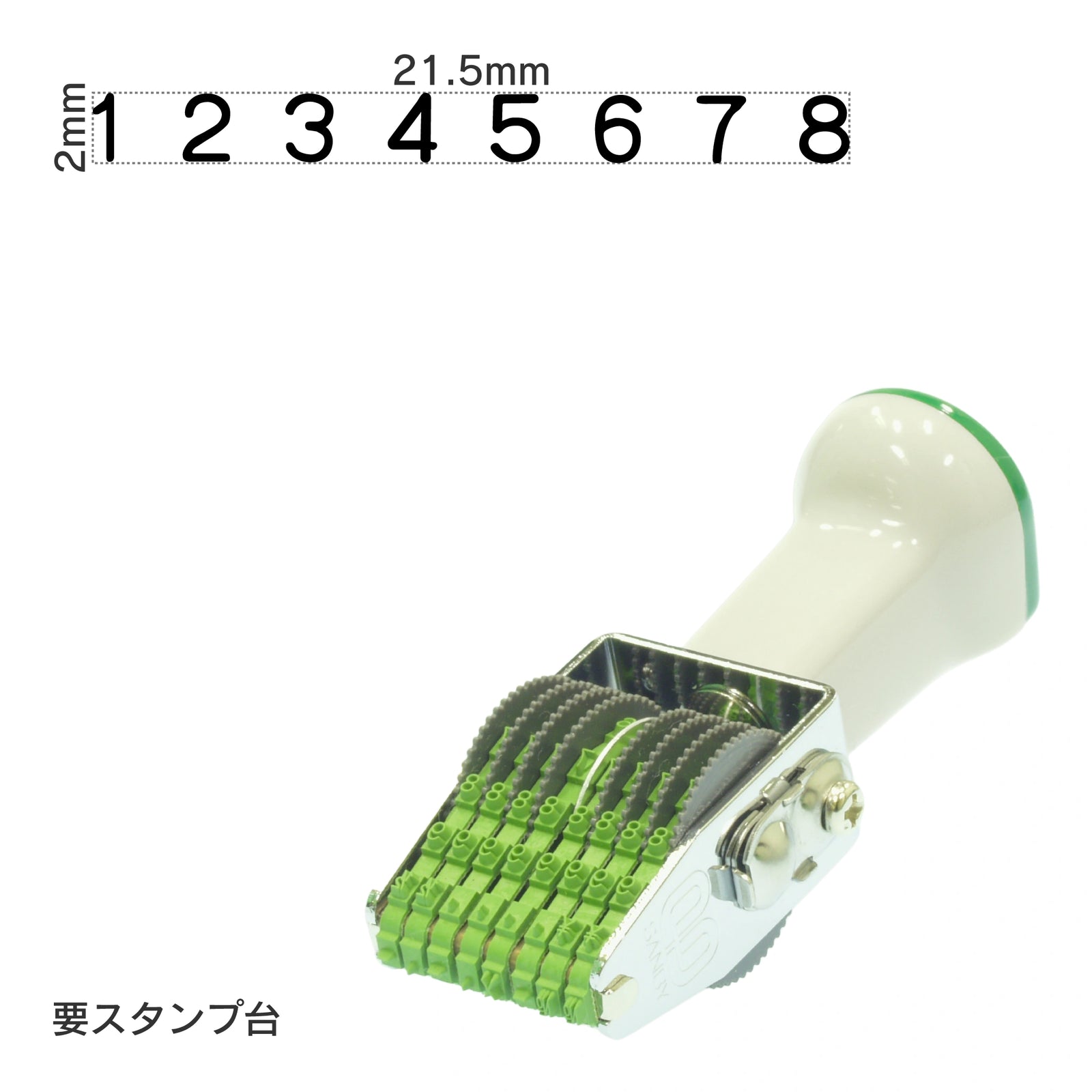 テクノタッチ回転印 欧文8連(6号) ゴシック体 TK-G68