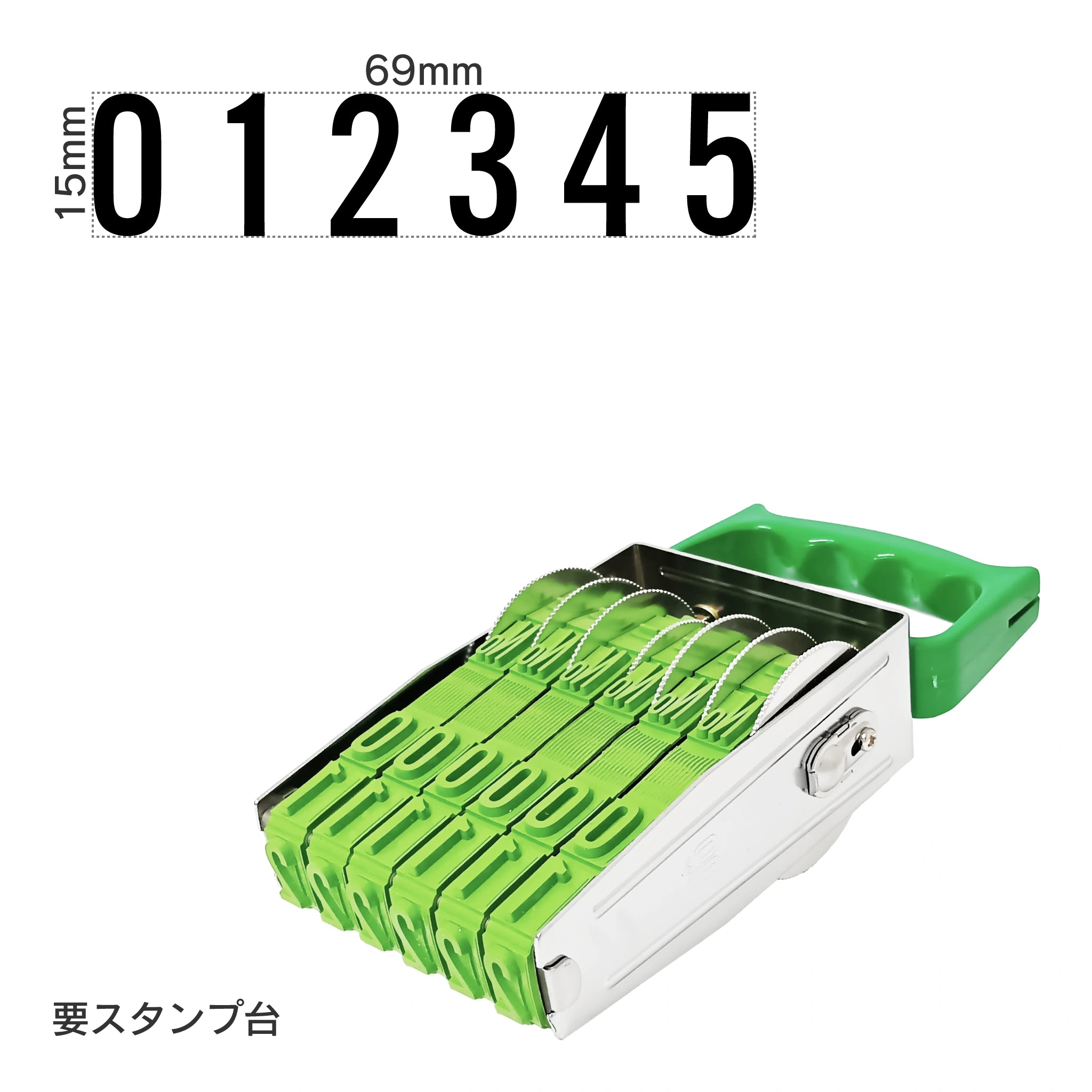 テクノタッチ回転印 欧文6連(特大号) ゴシック体 TK-GB6