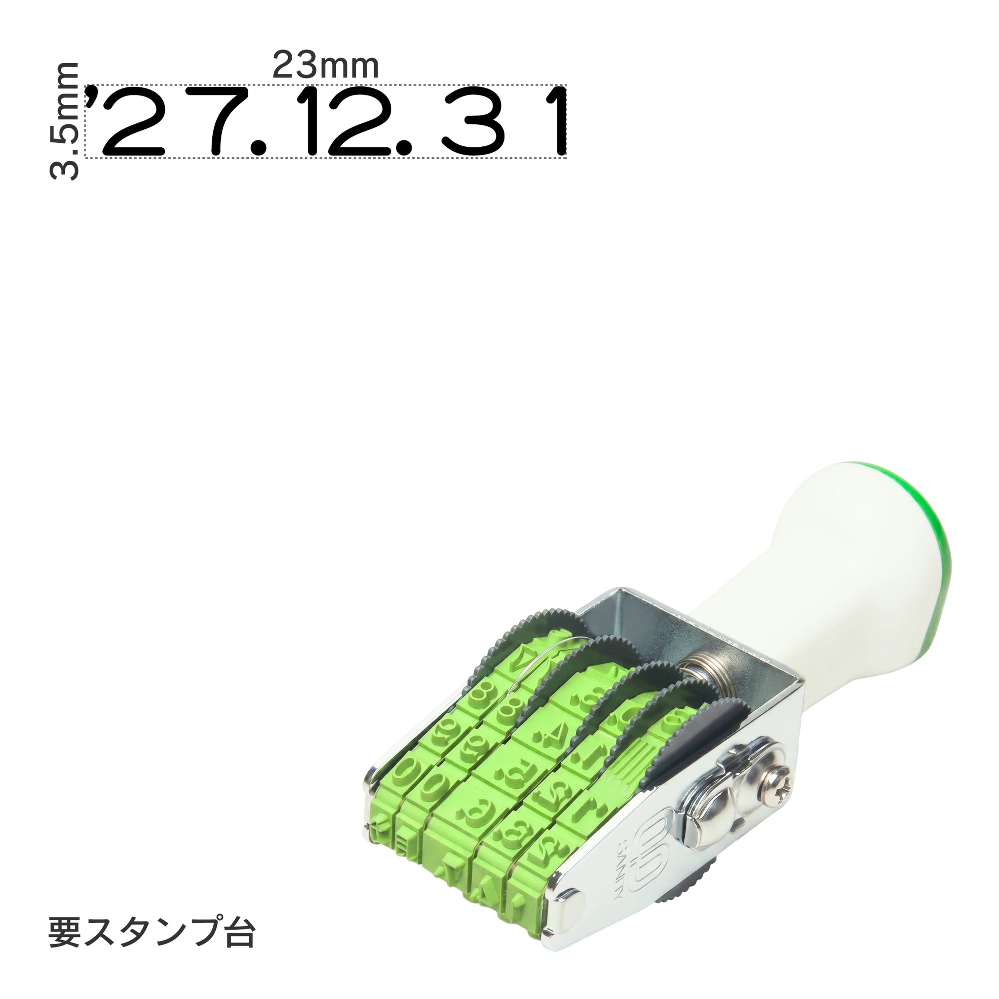 テクノタッチ回転印 欧文日付(4号) ゴシック体 TK-GD4