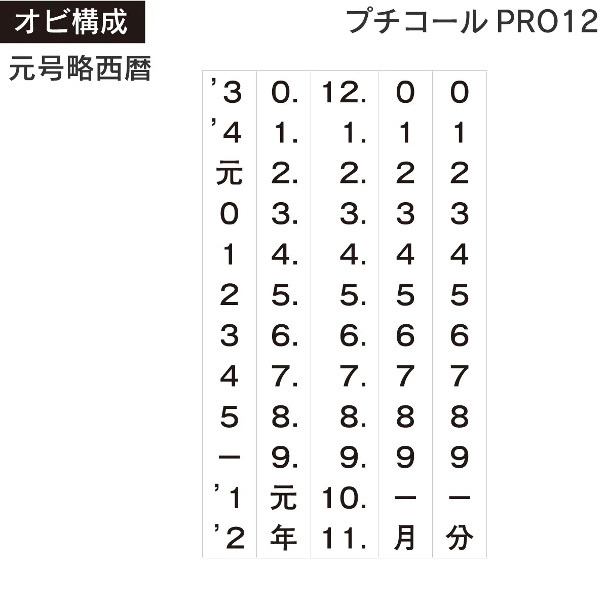 日付印部品 プチコールPRO12(本体器具のみ)