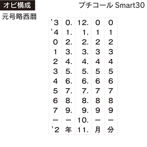 日付印 プチコールSmart30(キャップ式)[元号略西暦] 商品イメージ2