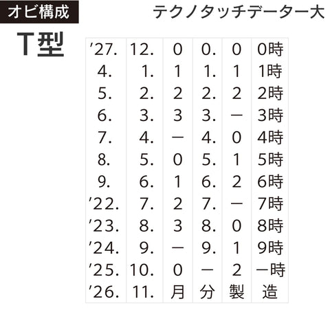 日付印部品 テクノタッチデーター10号丸(本体器具のみ)[T型] 商品イメージ2