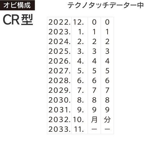 日付印部品 テクノタッチデーター8号丸(本体器具のみ)[CR型] 商品イメージ2