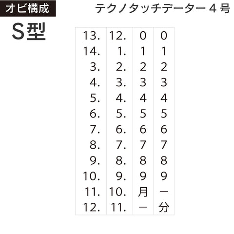 日付印部品 テクノタッチデーター4号丸(本体器具のみ)[S型] 商品イメージ2