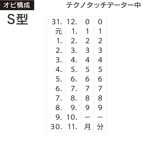 日付印部品 テクノタッチデーター12号小判(本体器具のみ)[S型] 商品イメージ2
