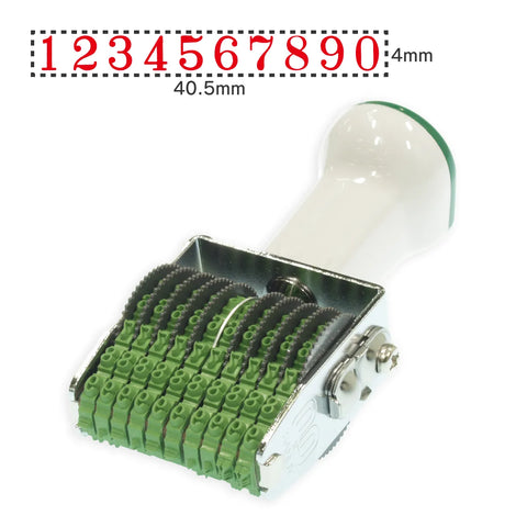 テクノタッチ回転印 欧文 ４号１０連 [明朝体]