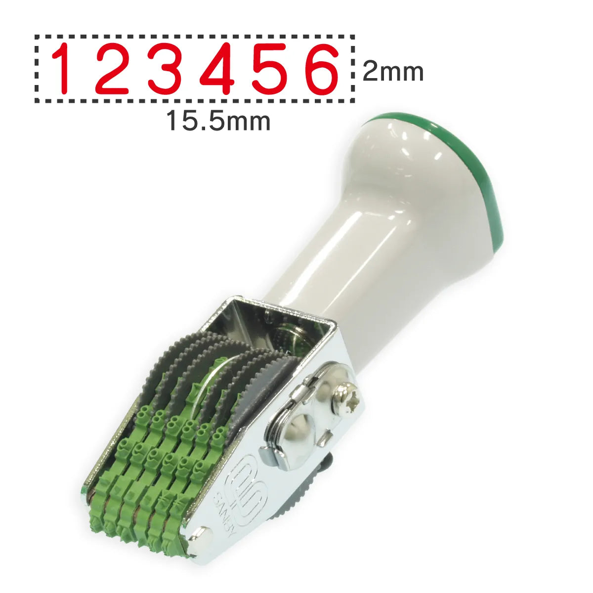 テクノタッチ回転印 欧文 ６号６連 [ゴシック体]