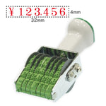 テクノタッチ回転印 金銭用 ４号７連 [明朝体]