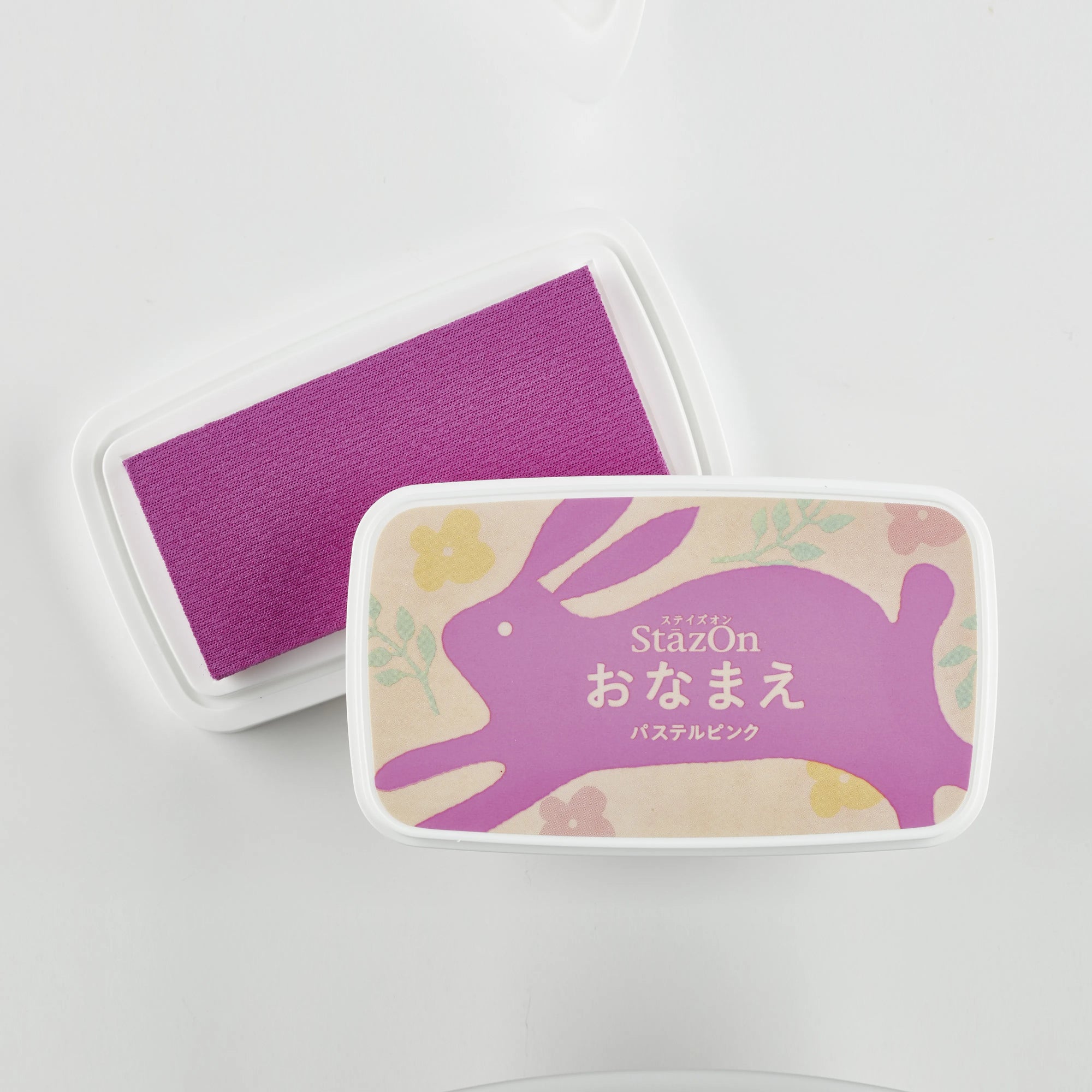 スタンプ台 ステイズオンおなまえ パステルピンク