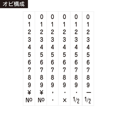 テクノタッチ回転印 欧文 ４号６連 [ゴシック体] 商品イメージ2