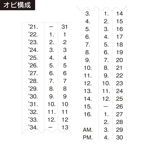 テクノタッチ回転印 欧文 ６号３連日付 [ゴシック体] 商品イメージ2